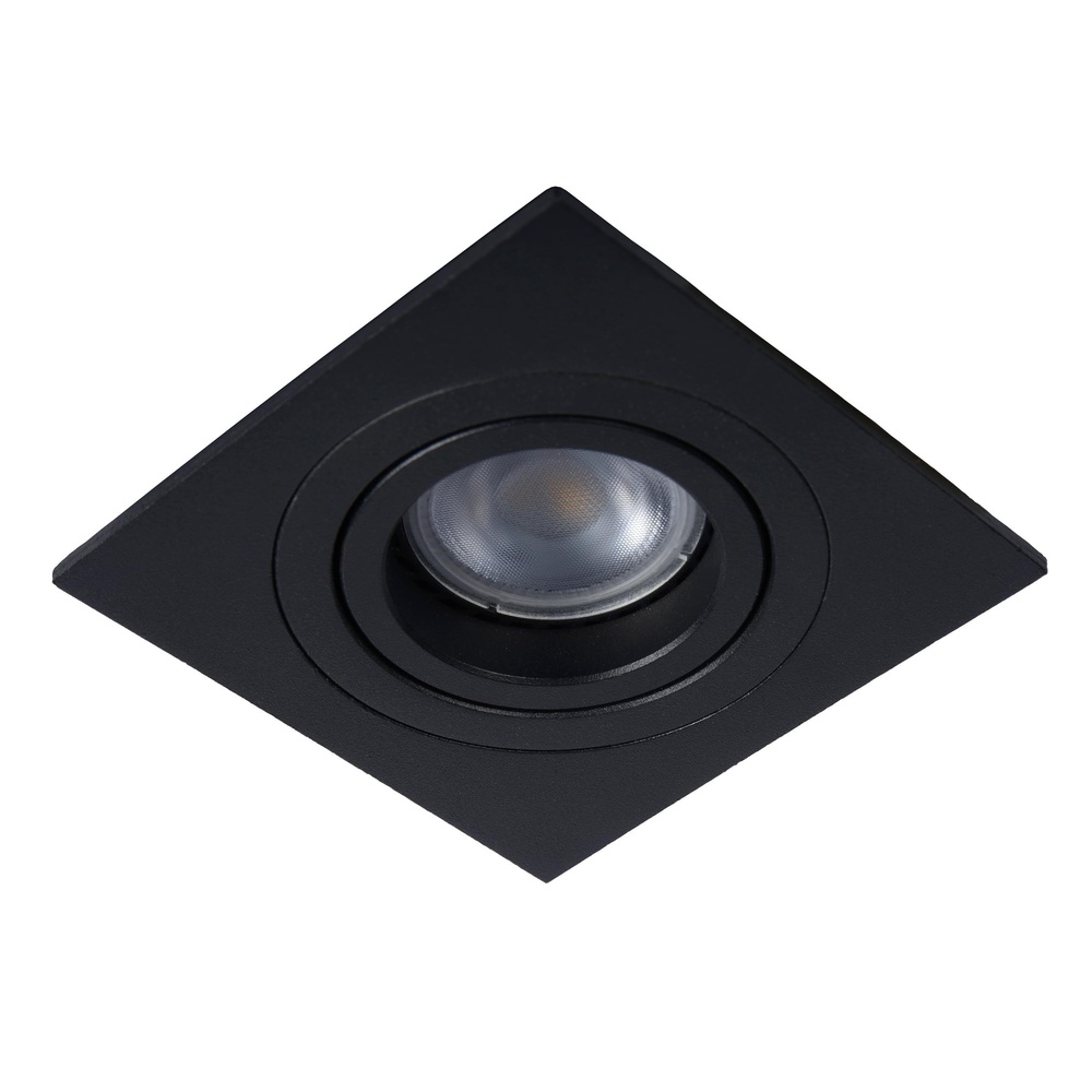 Lucide InbouwspotTube vierkant zwart - 22955/01/30